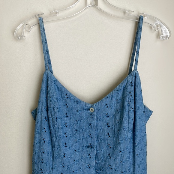 Michael Kors vintage denim eyelet dress size 8 - Picture 2 of 9